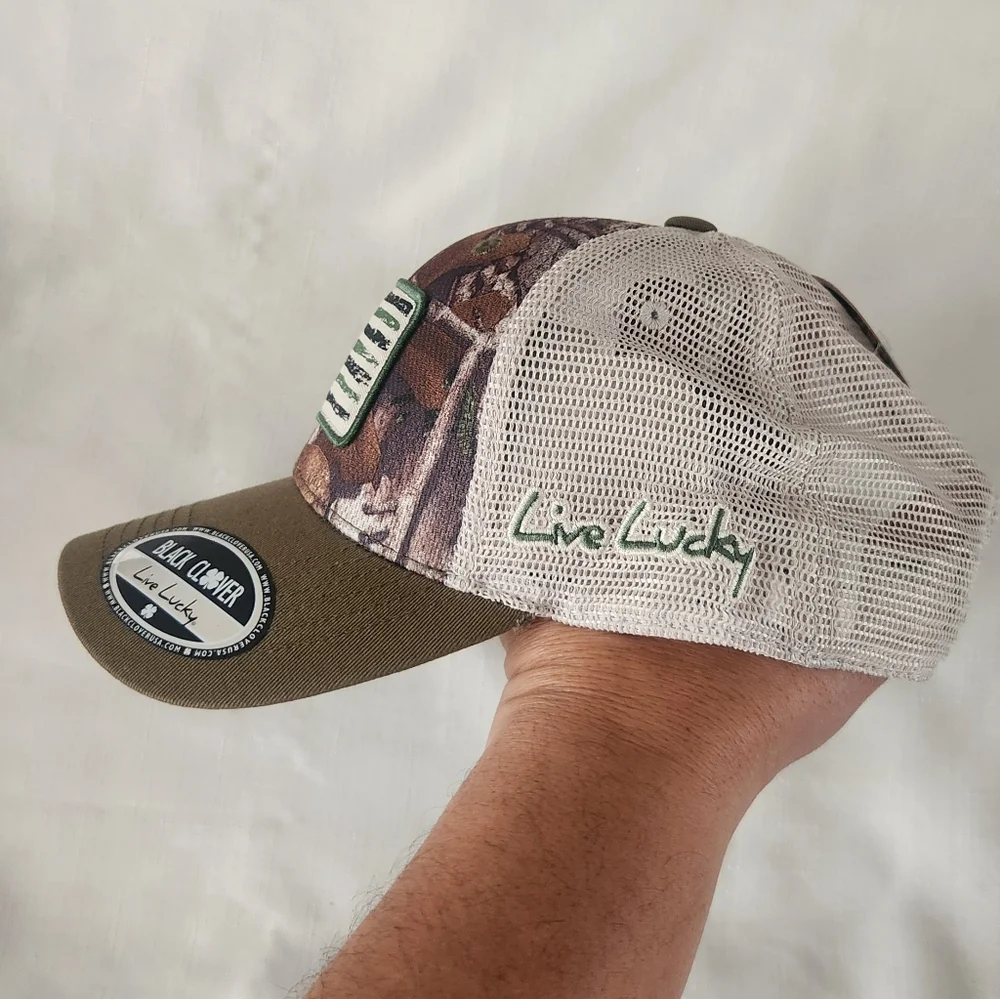 Black Clover X Real Tree Xtra Open Season Camouflage Snapback Cap The Ridge Golf - Picture 2 of 10